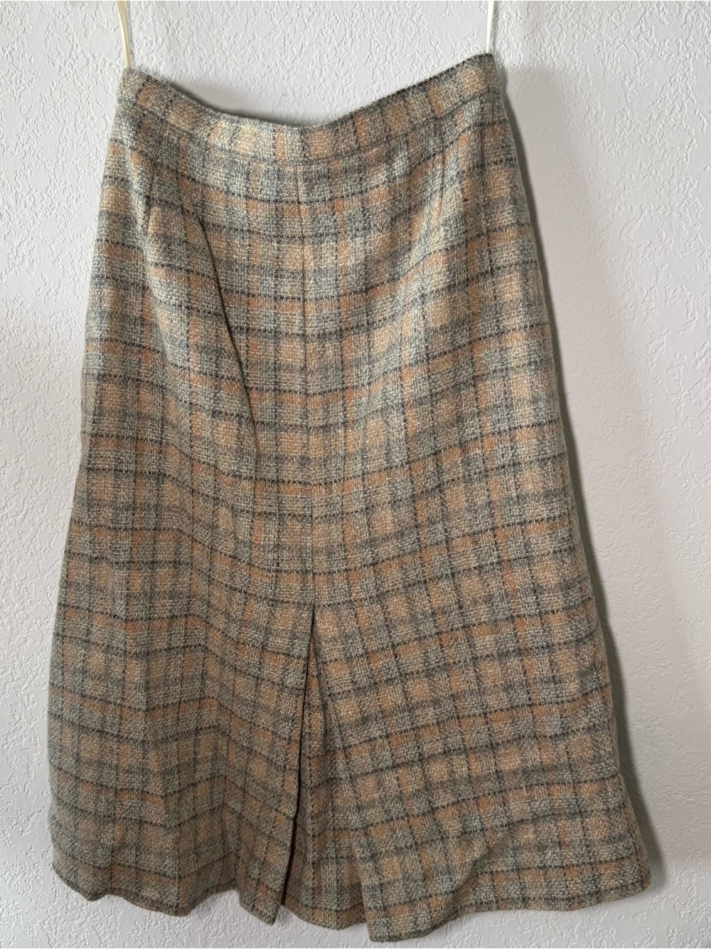 Vintage SIR for Her Wool Plaid Midi Skirt Womens Small 26 Waist Retro